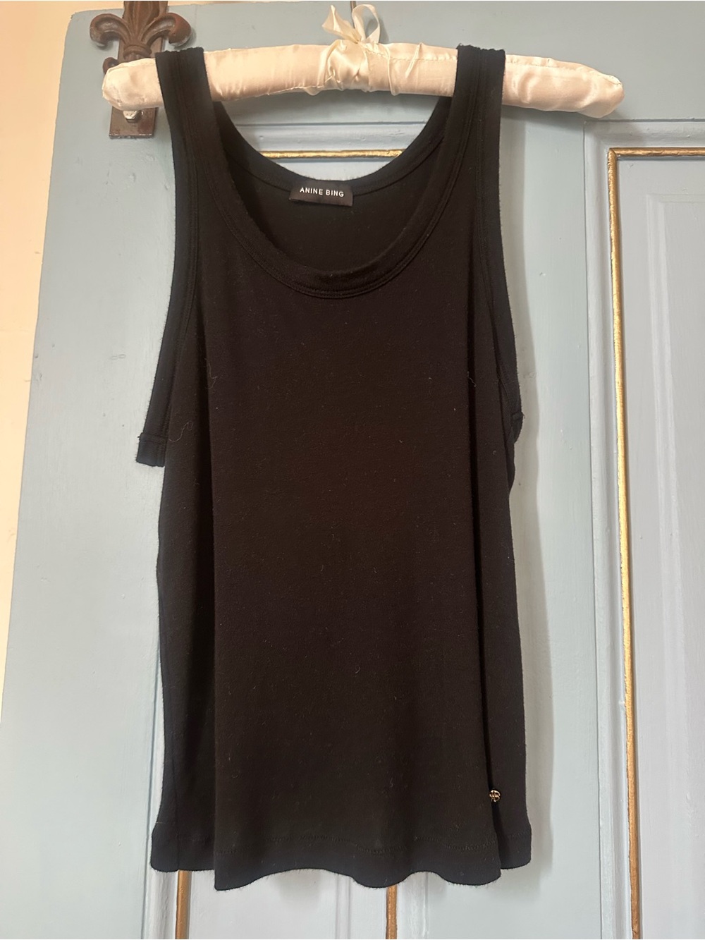 Anine Bing Black Tank Top 10% Cashmere